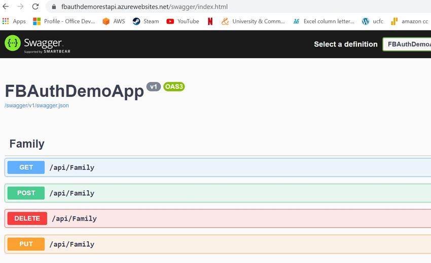 How to build and publish a .NET Core API to perform CRUD operations on Azure Cosmos DB (SQL API) and secure it using Facebook Authentication